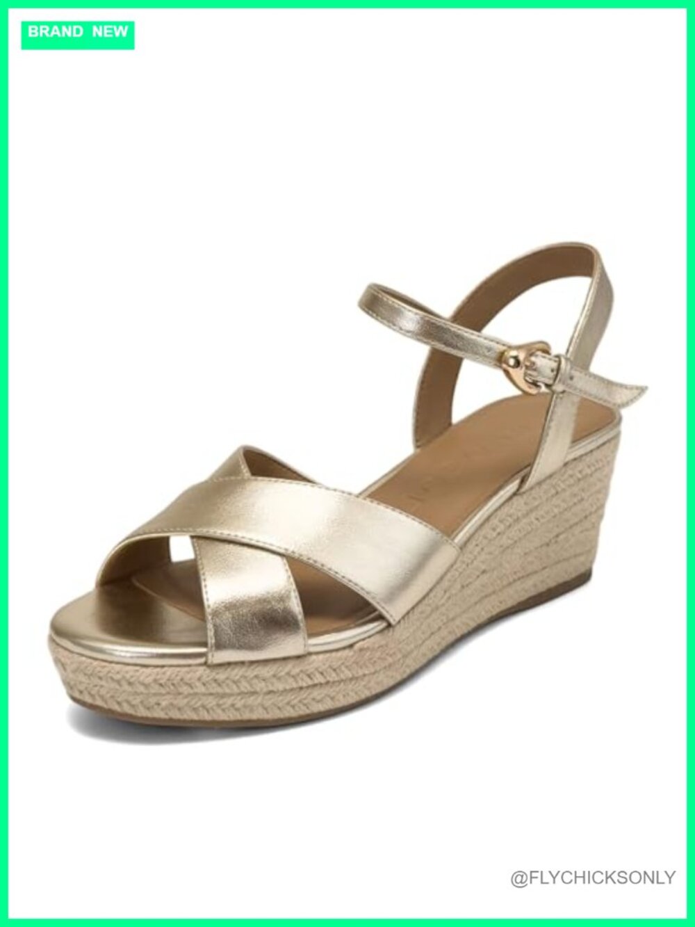 Faux Leather Espadrille Wedge Sandals Ankle Strap Comfort OrthoLite